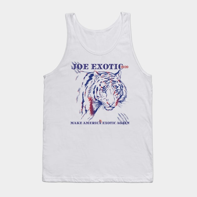 Funny Squatch King Threads Joe Exotic 2020 Make America Exotic Again Adult T-Shirt Tank Top by Meryarts